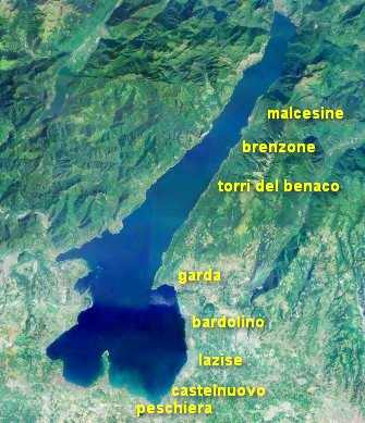 spiagge della costa veronese del lago di garda