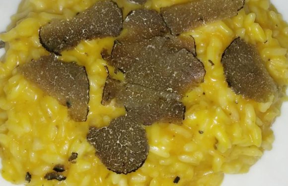 risotto alla zafferano di Desenzano e Tartufo nero del Garda